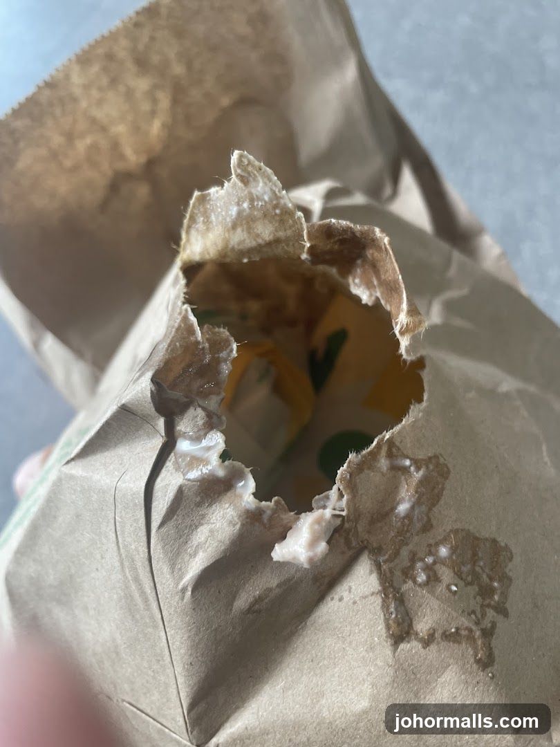 Food in a paper bag