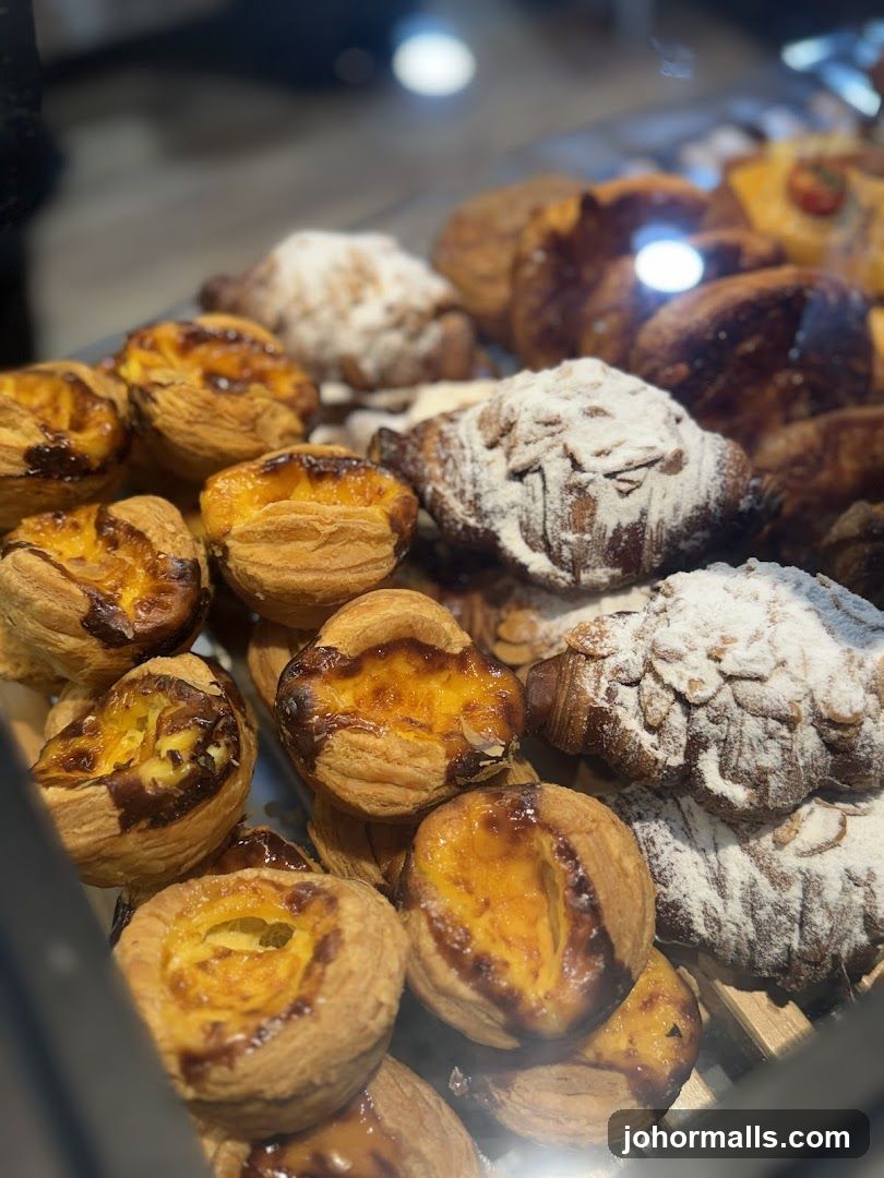Pastries in a Display Case