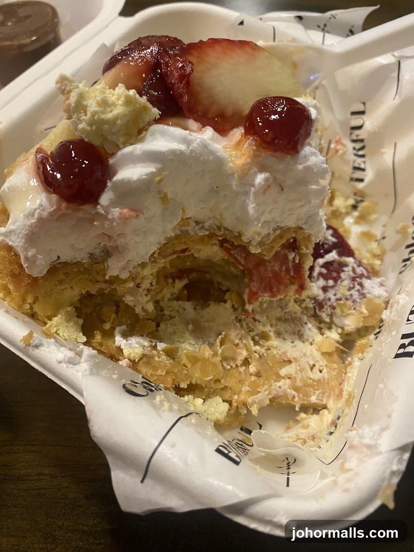 Dessert with Strawberries and Cream