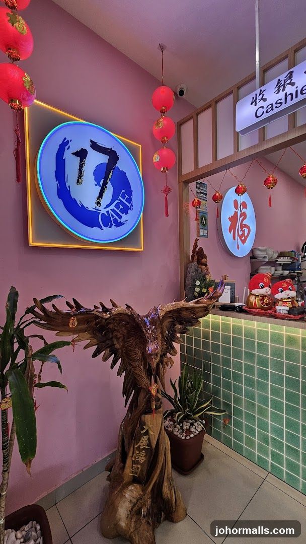 Cafe Interior with Chinese Decorations