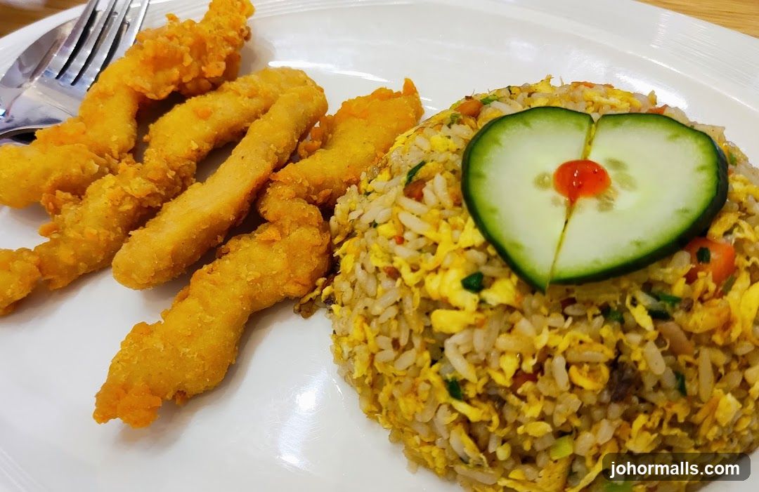 Fried Chicken Strips with Fried Rice