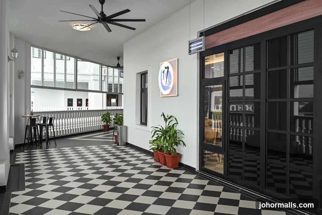 Modern Entrance with Black Paned Doors