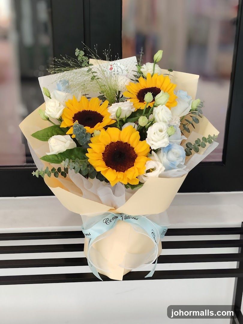 Sunflower and Rose Bouquet