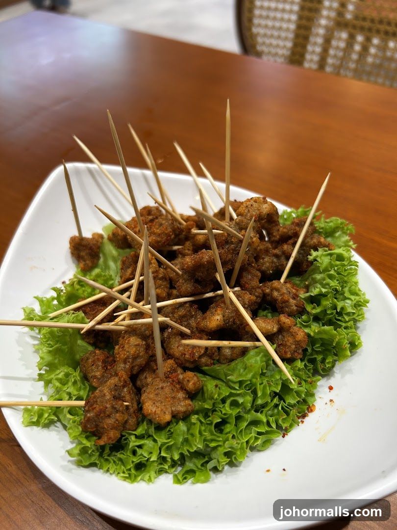 Meat Skewers on Lettuce