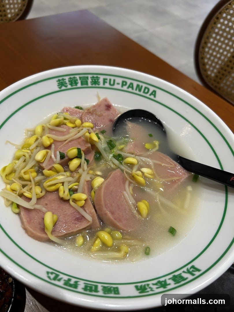 Soup with Ham and Bean Sprouts