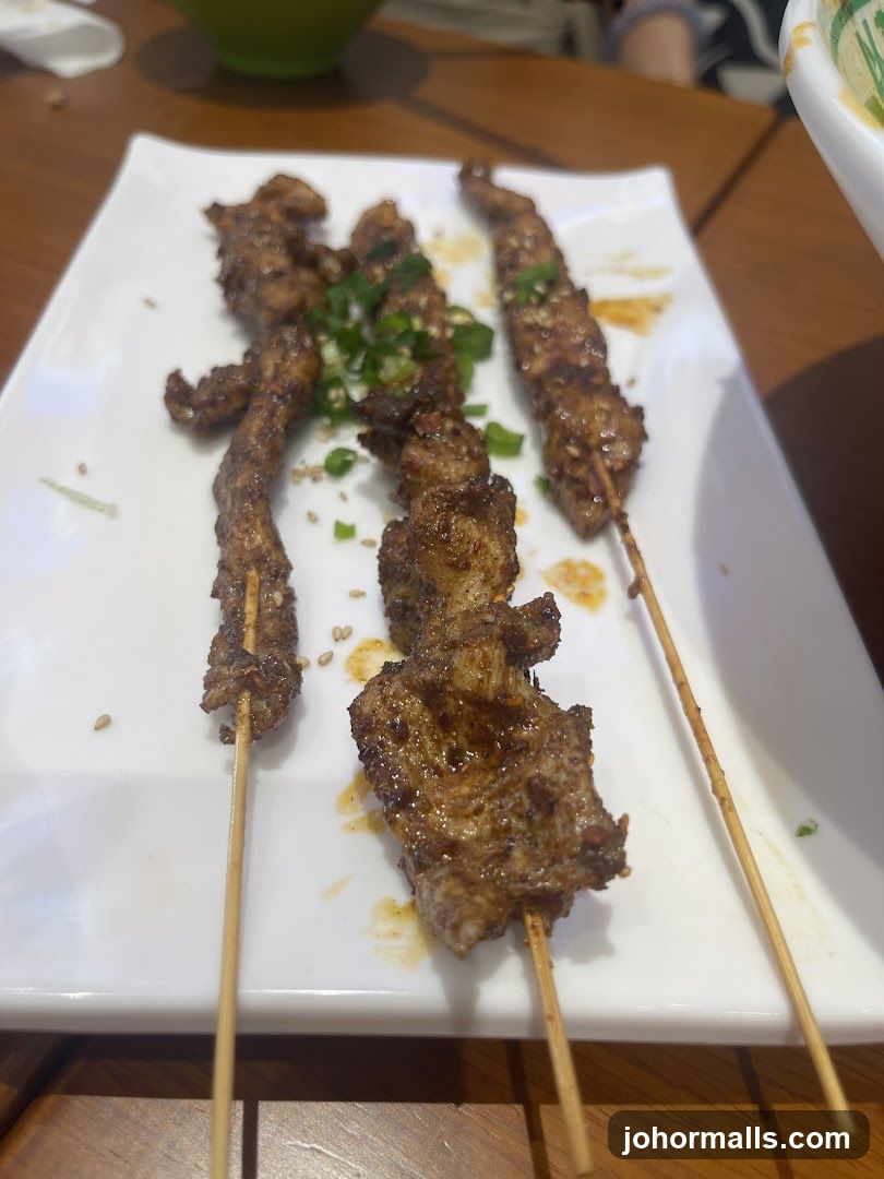 Skewers with Meat and Green Onions