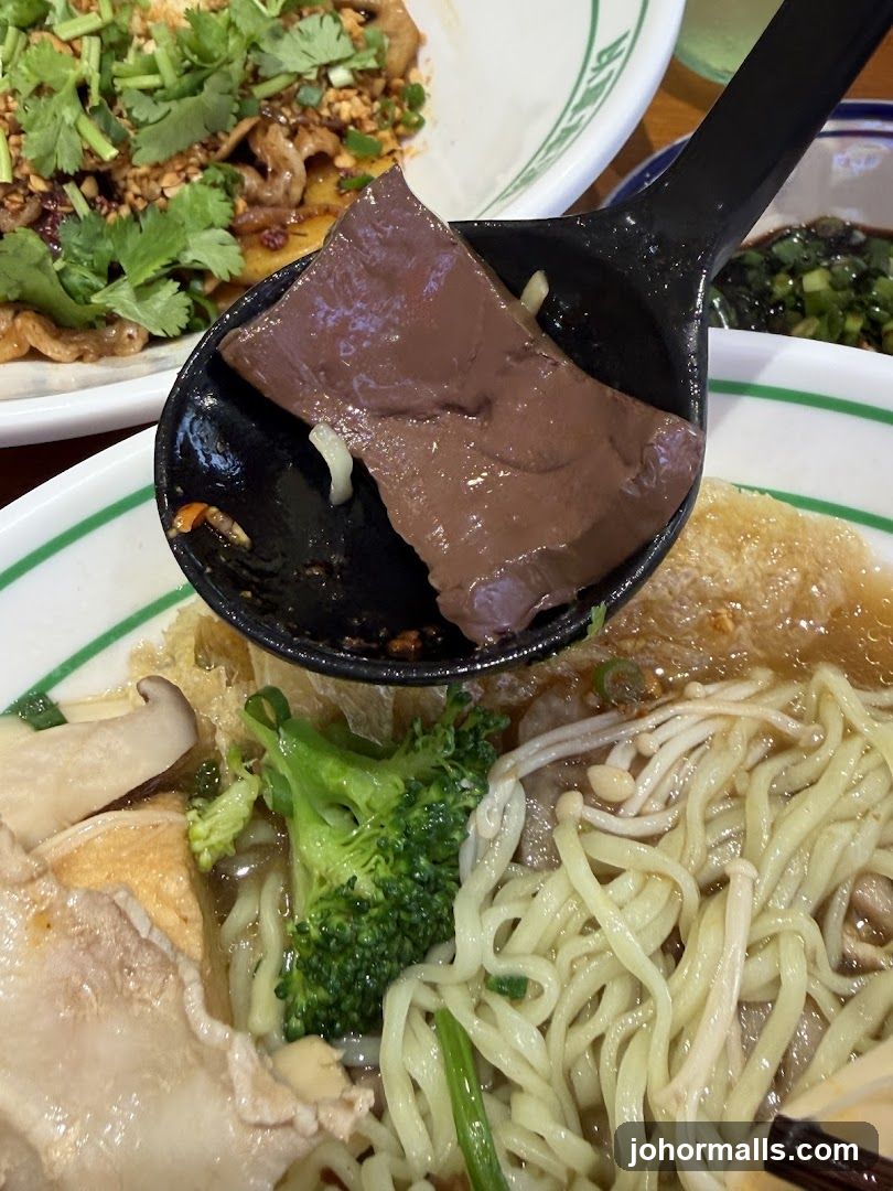 Noodle Soup with Blood Cake
