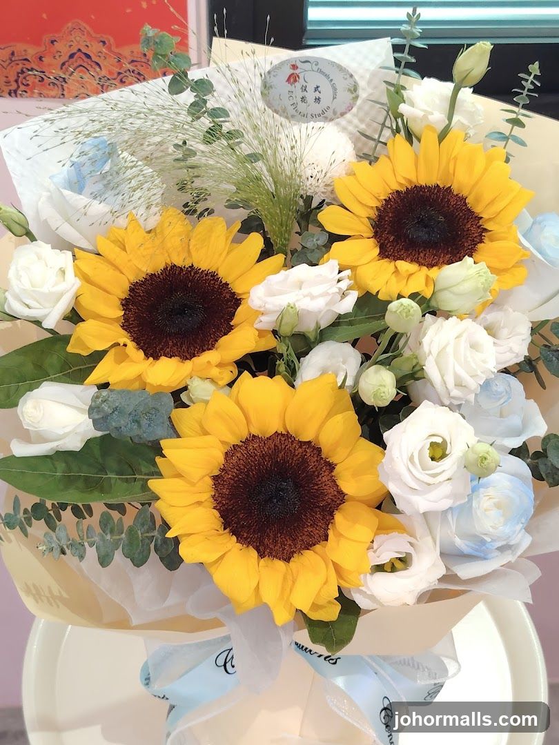 Sunflower and Rose Bouquet