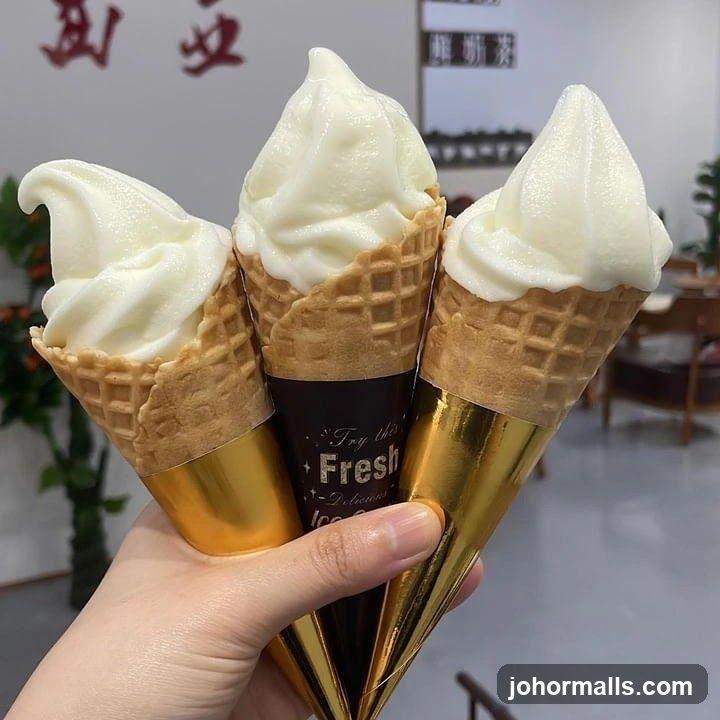 Three Ice Cream Cones