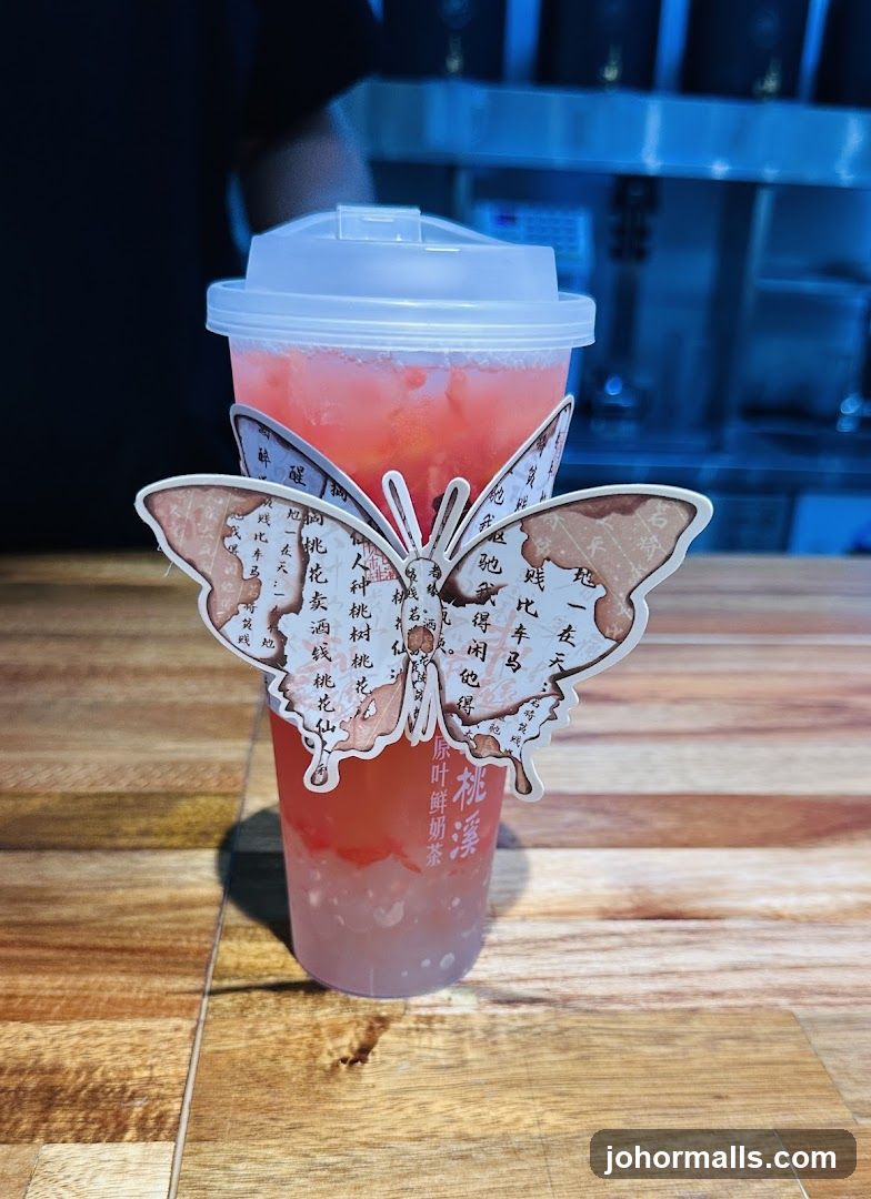 Beverage with Butterfly Sleeve