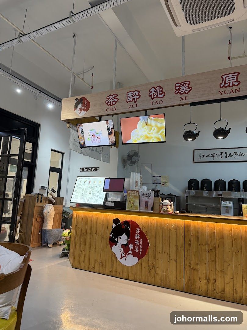 Tea shop counter
