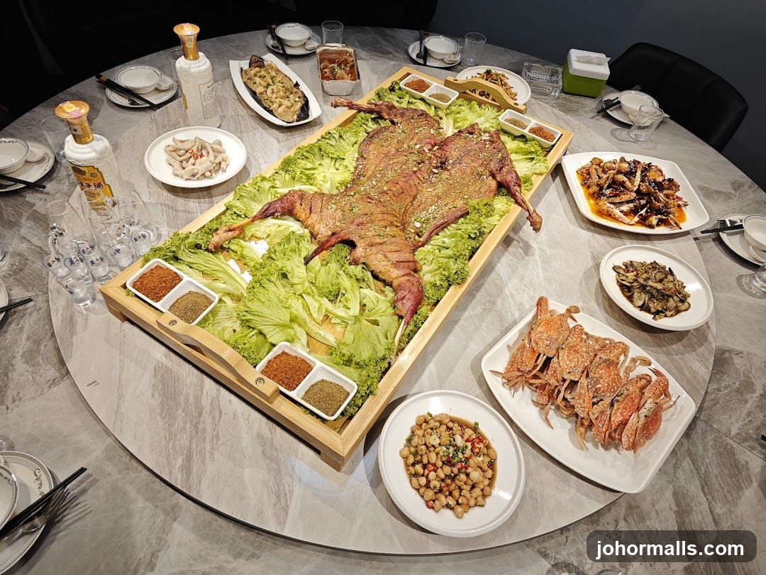 A Feast of Roasted Meats and Seafood