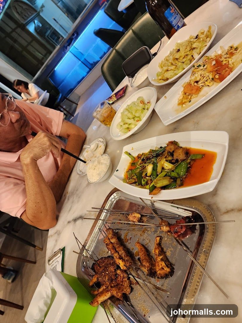Diners Enjoying a Meal
