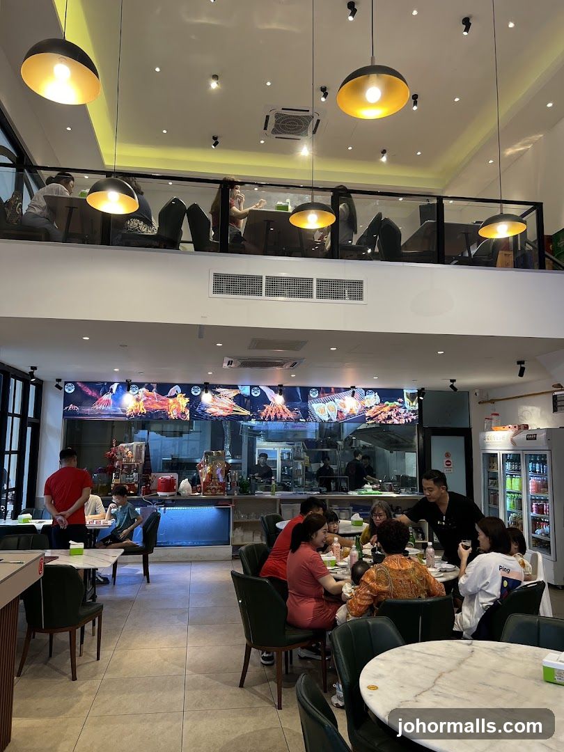Restaurant Interior with Diners
