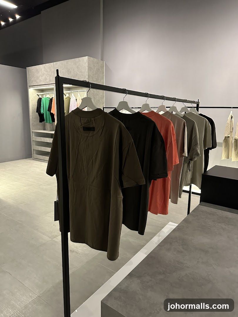 T-shirts on display