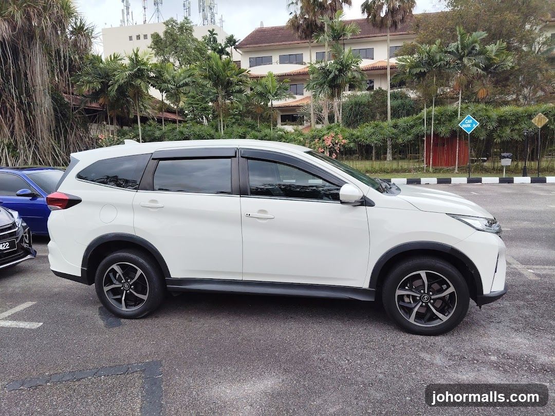 White SUV parked in a lot