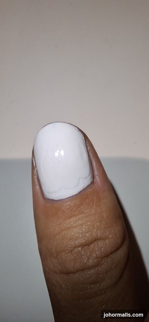 White Nail Polish Application