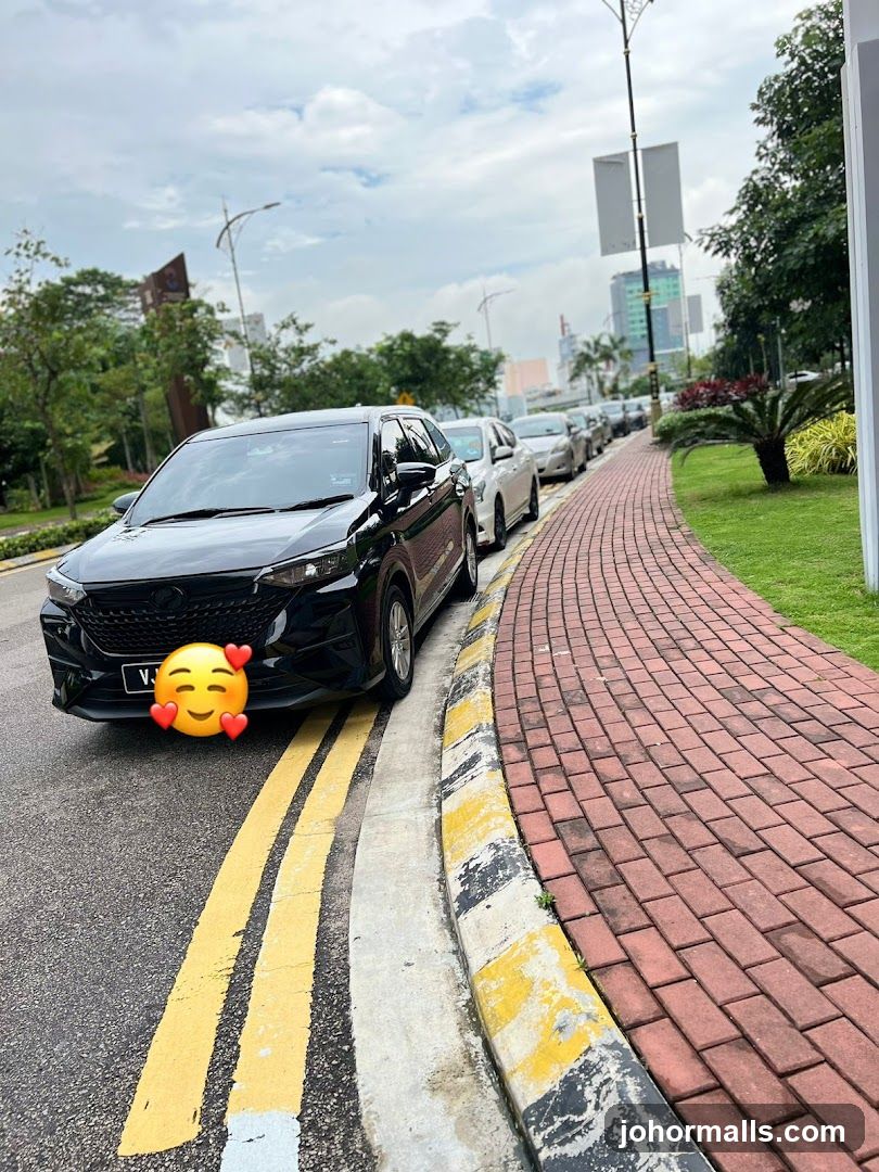 Cars parked along a street
