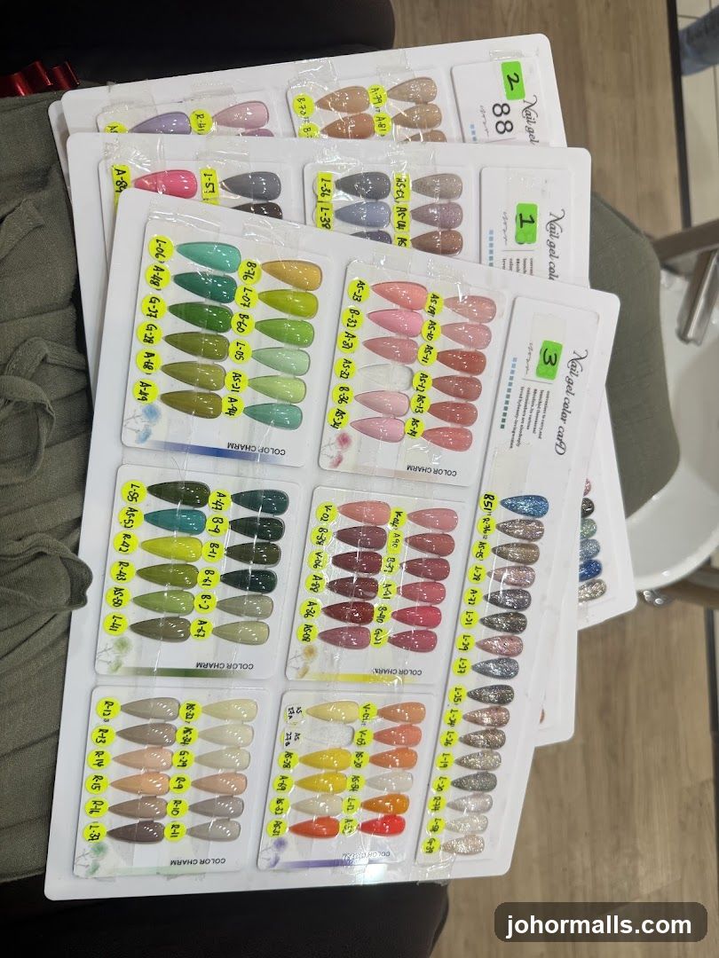 Nail Gel Color Chart