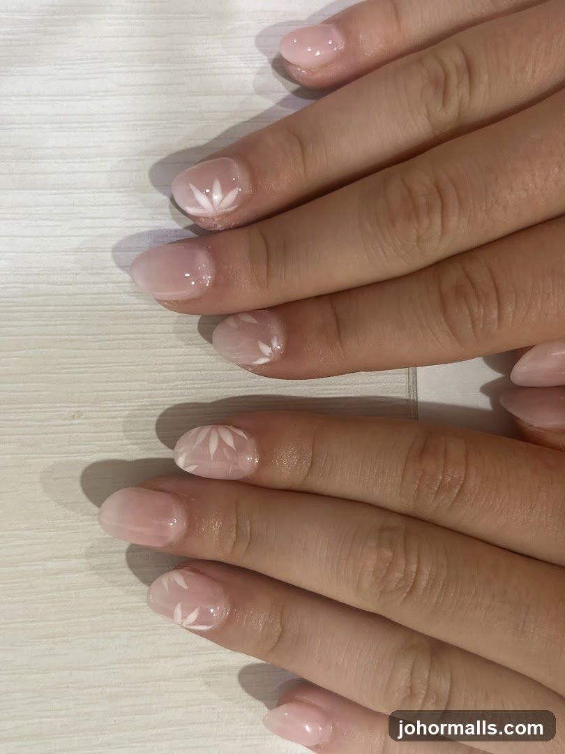 Nails with floral design
