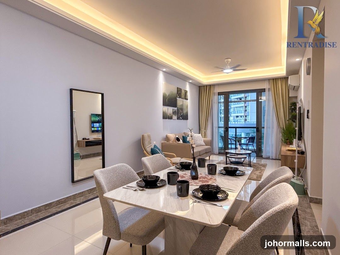 Modern Dining and Living Area