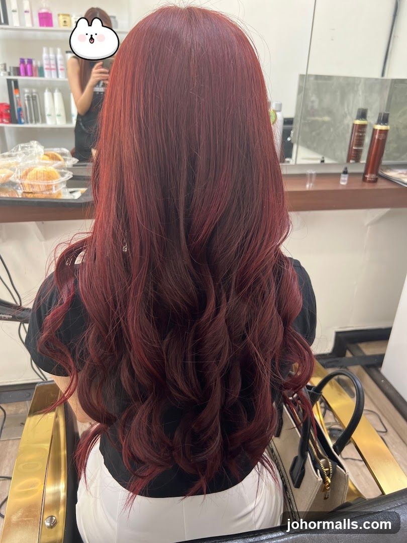 Woman with Red Hair in Salon