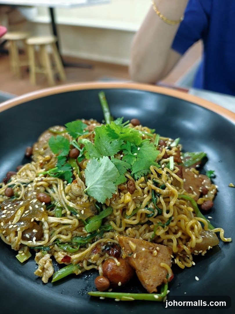 Spicy Noodles with Peanuts and Cilantro