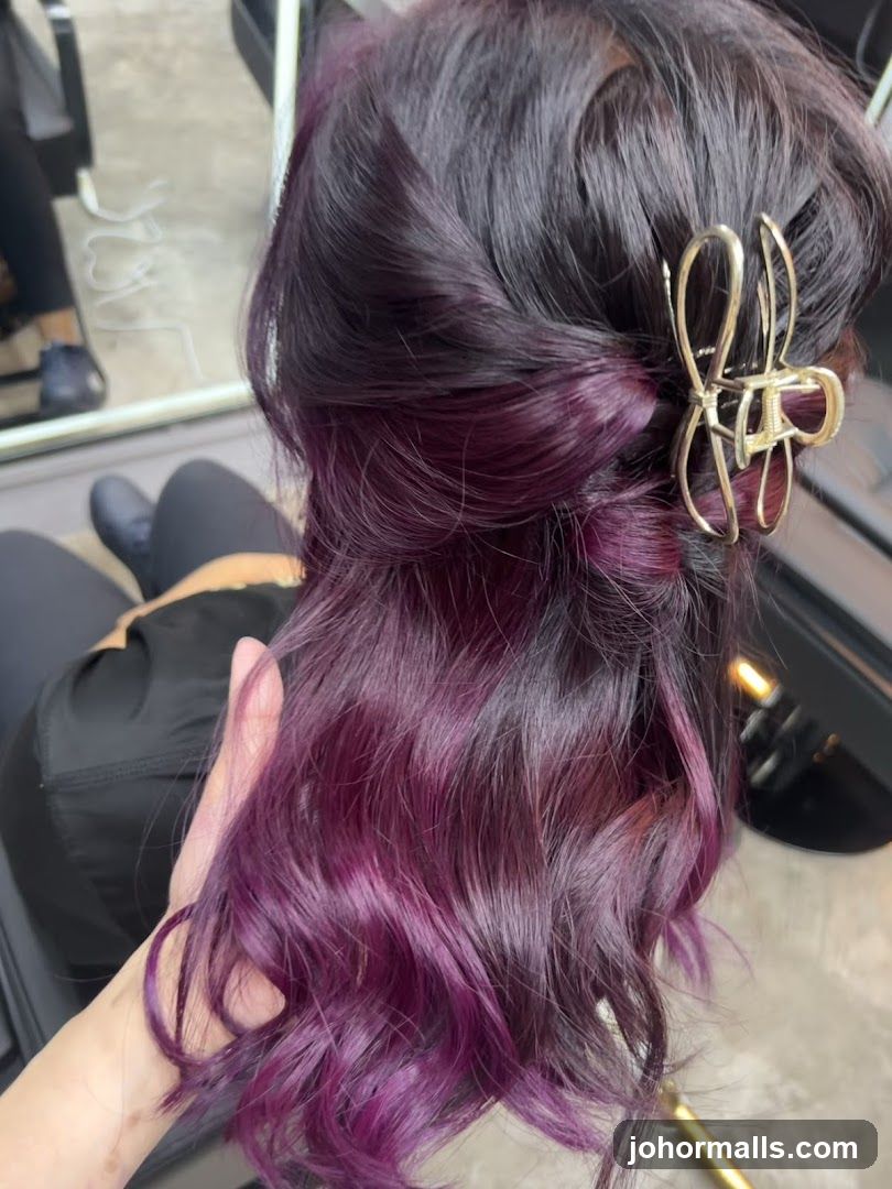 Dyed Hair with Hair Clip