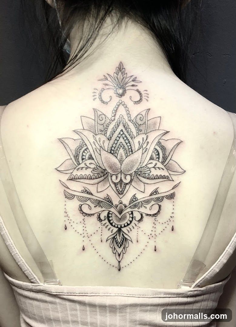 Lotus Tattoo on Back