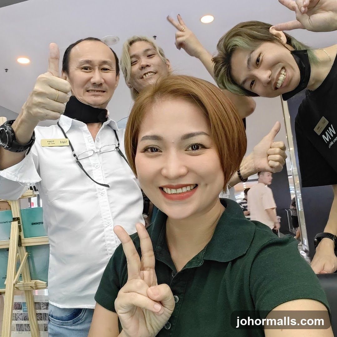 Group Selfie at a Salon