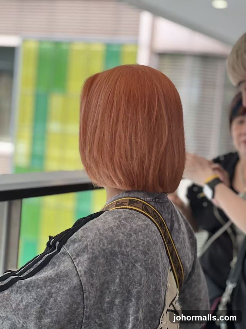 Hairdresser styling a client's hair