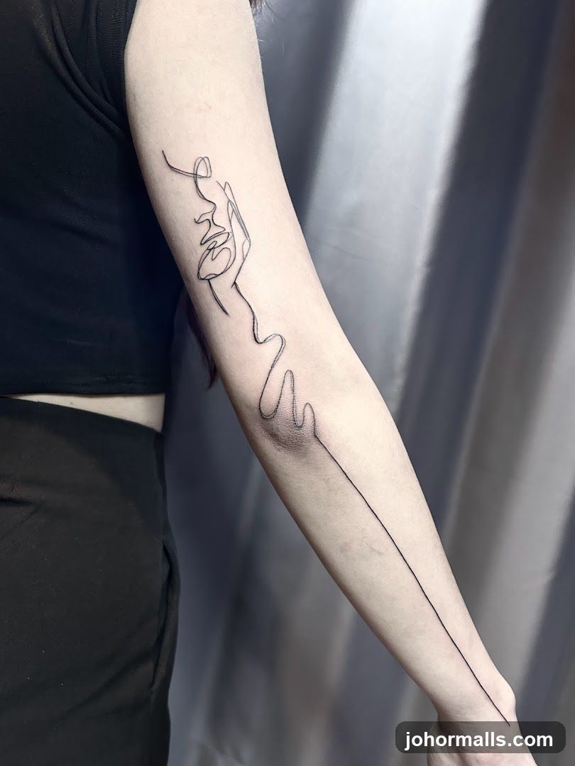 Abstract Face Tattoo