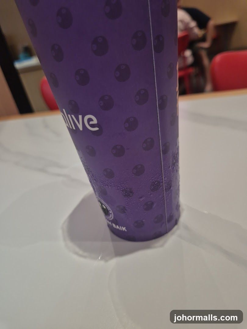 Purple Cup with Bubbles