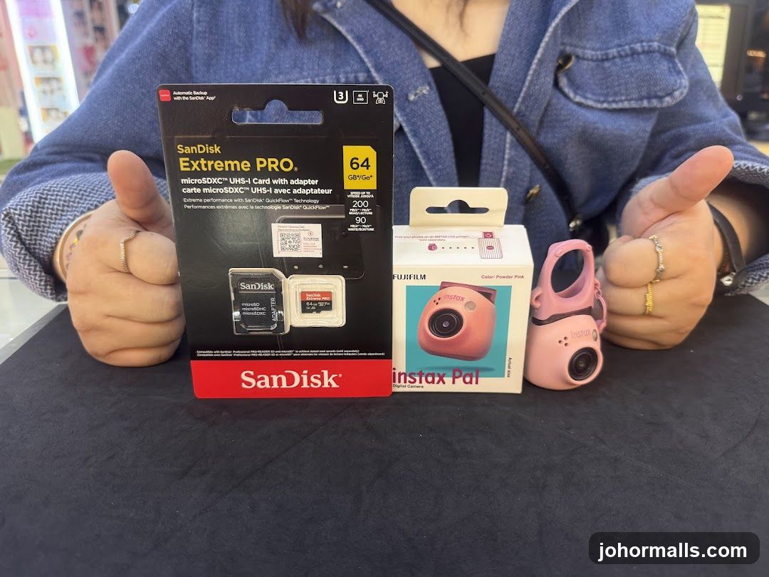 SanDisk Extreme PRO microSD Card and Fujifilm Instax Pal Camera