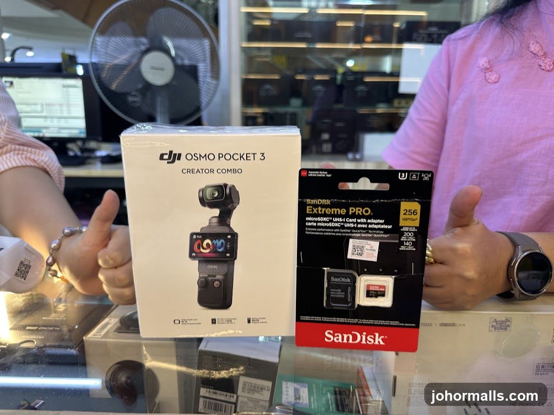DJI Osmo Pocket 3 Creator Combo and SanDisk Extreme Pro microSD Card