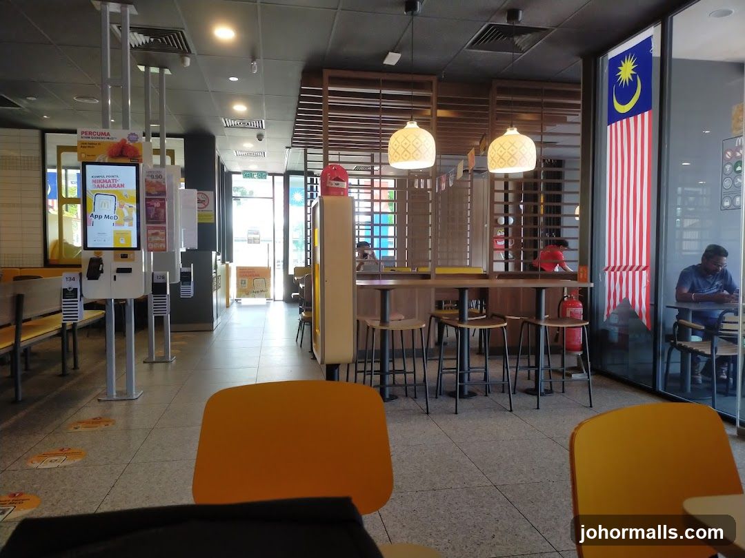 McDonald's Interior with Self-Order Kiosks