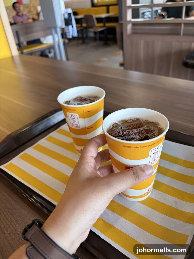 Two drinks on a tray
