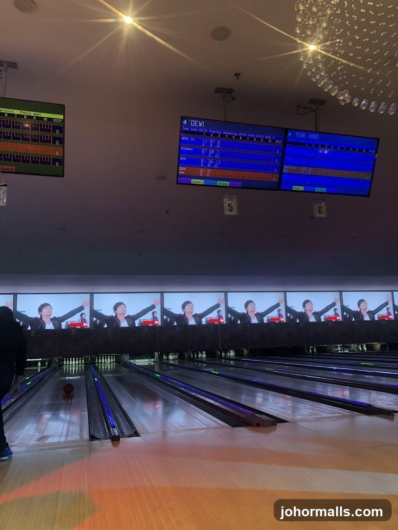 Bowling Alley Scoreboards and Lanes