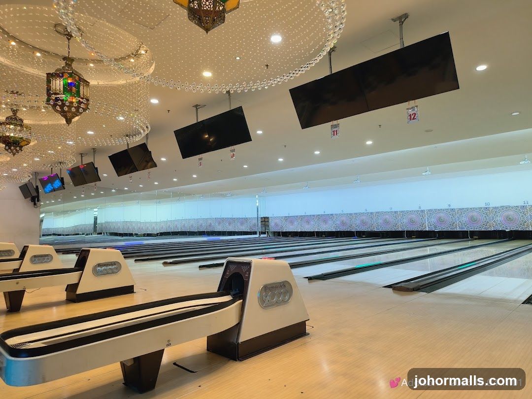 Bowling Alley with Decorative Chandeliers