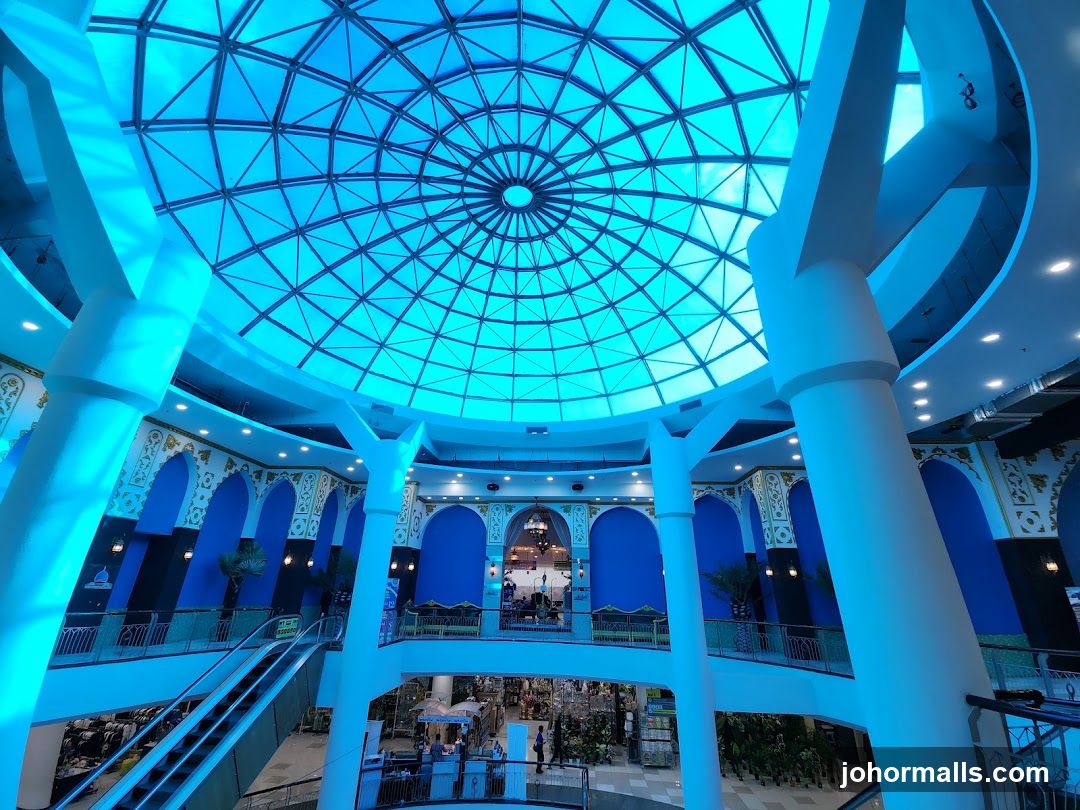 Interior of a Mall with a Dome Ceiling