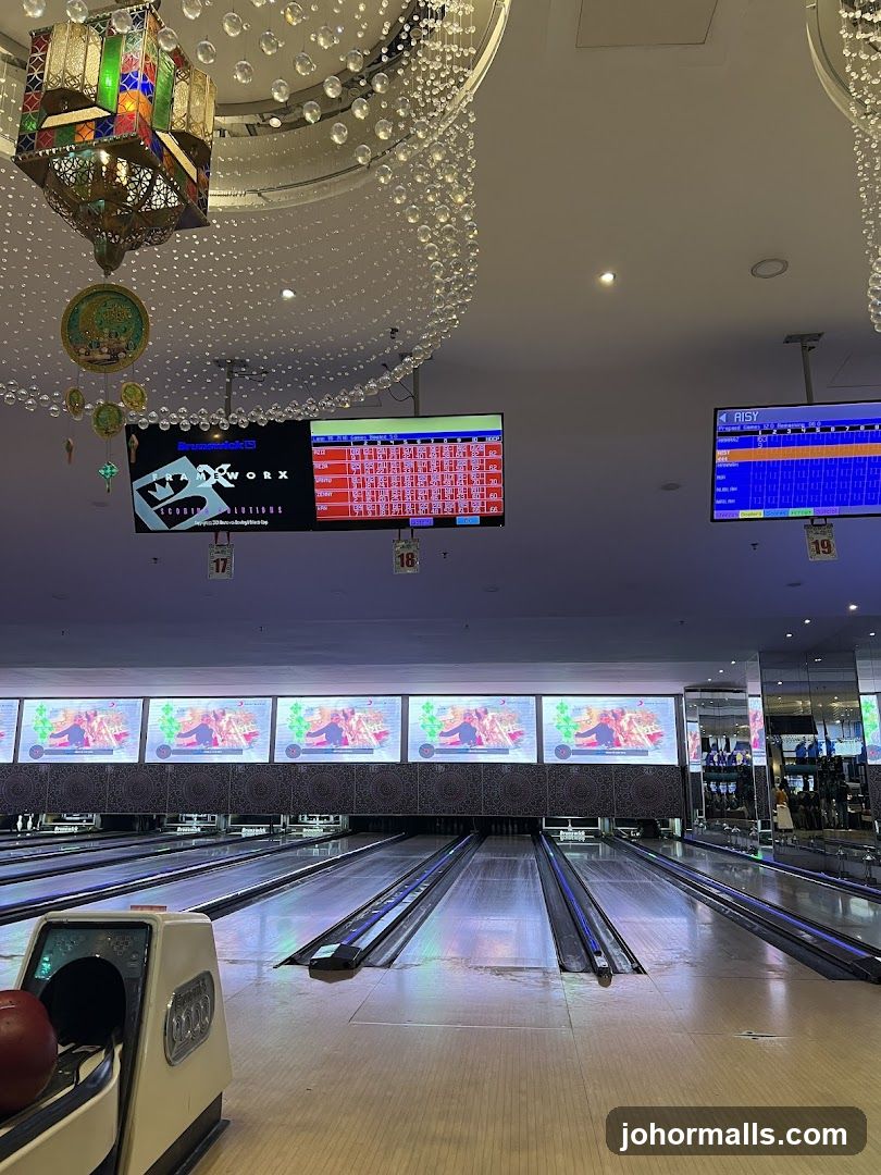 Bowling Alley Scoreboards and Lanes