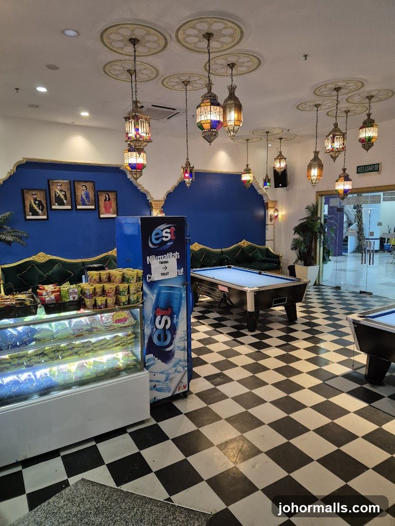 Snack Display and Billiard Tables