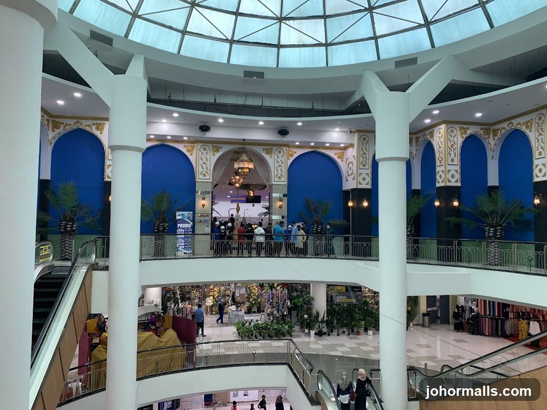 Interior of a multi-level shopping mall