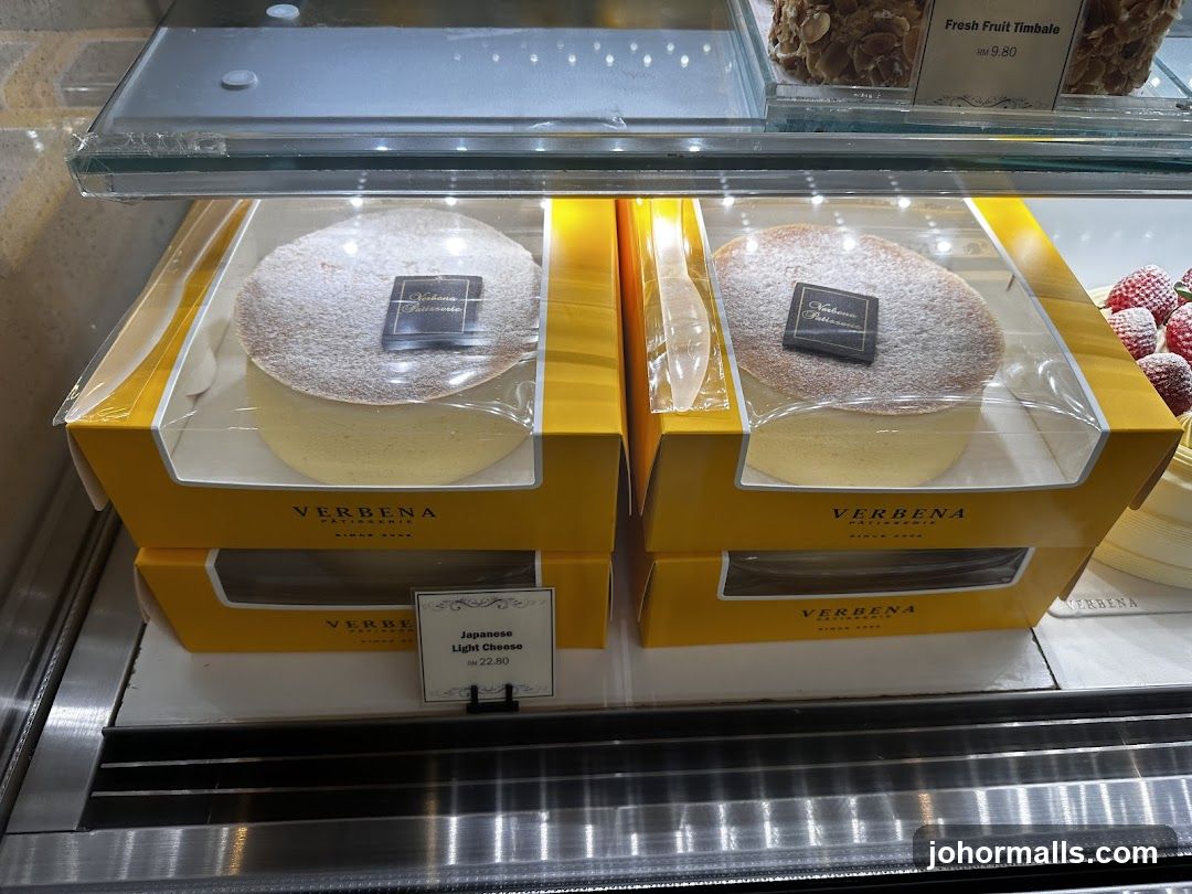 Cakes in a Display Case