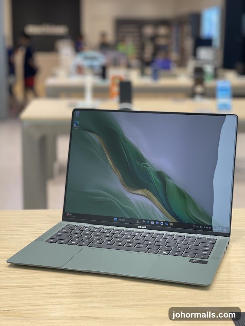 Laptop on display