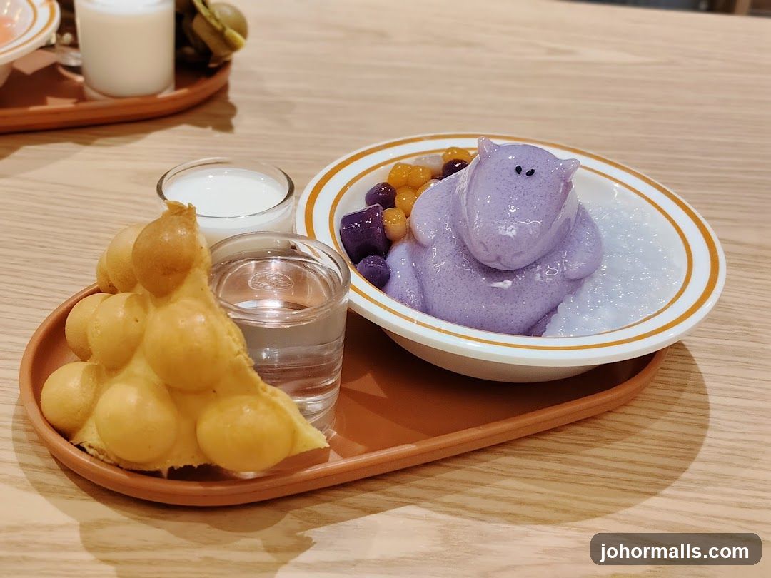 Dessert with Bubble Waffle
