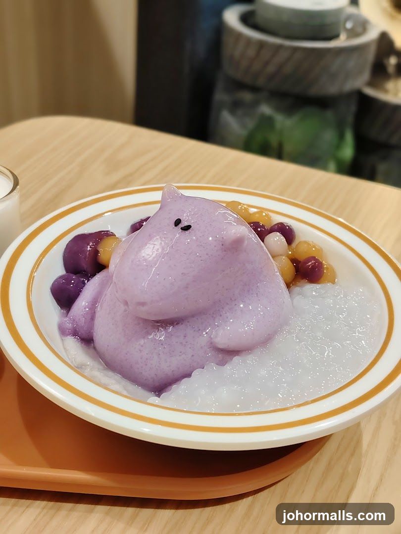 Dessert with Taro Mousse
