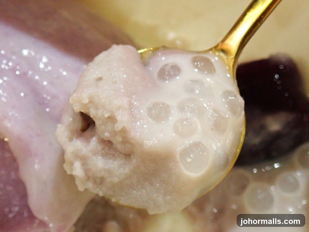 Close-up of a Spoonful of Dessert
