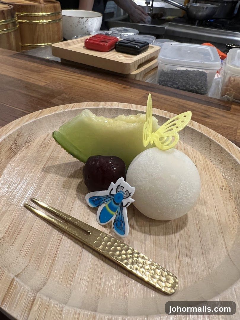 Dessert with Fruit and Mochi