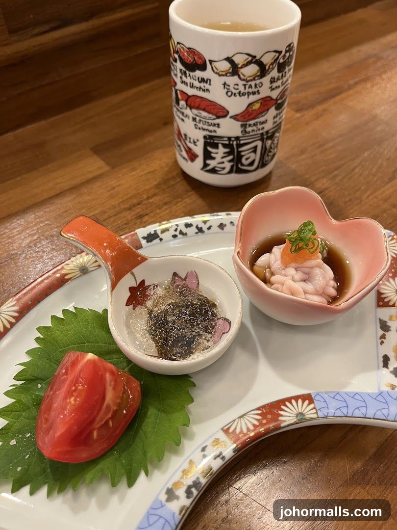 Japanese Appetizers and Drink